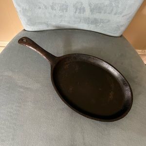 Vintage Oval Cast Iron Skillet